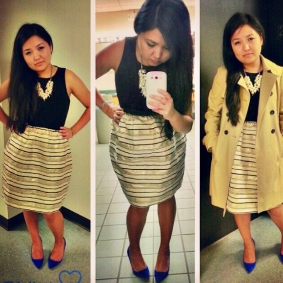 Jcrew silk stripe cocktail dress in size 4 - Picture 2 of 7